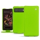 Google Pixel 6 leather case - Vert fluo