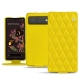 Housse cuir Google Pixel 6 - Jaune fluo - Couture