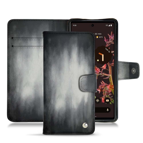 Funda de cuero chic con solapa horizontal para el Google Pixel 6Gris Patine