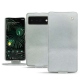 Google Pixel 6 Pro leather case - Platinium ( Pantone 877C ) 