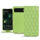가죽 커버 Google Pixel 6 Pro - Vert olive - Couture ( Nappa - Pantone 578U ) 