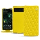 가죽 커버 Google Pixel 6 Pro - Jaune fluo - Couture