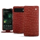 Housse cuir Google Pixel 6 Pro - Autruche ciliegia