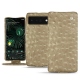 Google Pixel 6 Pro leather case - Autruche desert