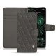 レザーケース Google Pixel 6 Pro - Anthracite - Couture ( Pantone 424C ) 