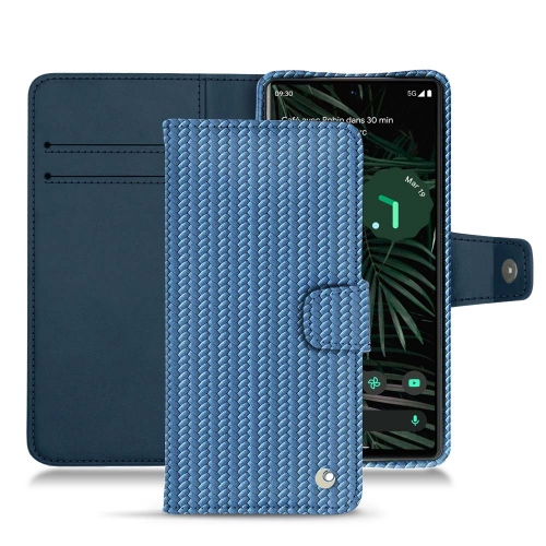 Leather wallet case for Google Pixel 6 ProAbaca ishia ( Pantone #395775 ) 
