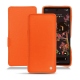 Google Pixel 6 leather case - Orange fluo