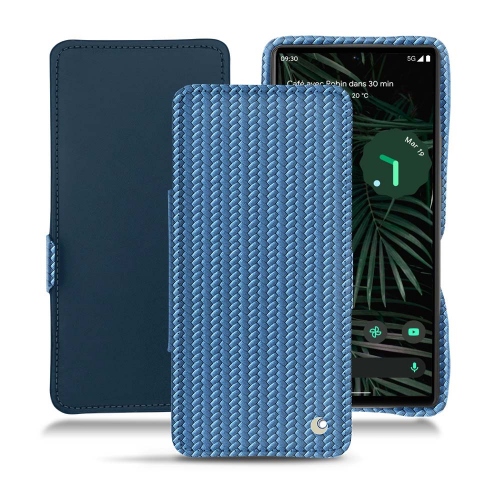 Custodia in pelle e protezione per Google Pixel 6 ProAbaca ishia ( Pantone #395775 ) 