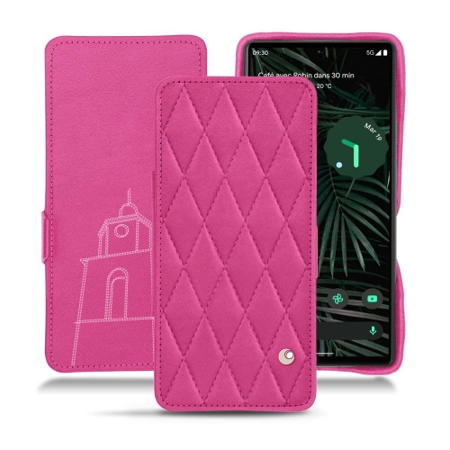 Funda de cuero y protección para el Google Pixel 6 ProRose BB - Couture ( Pantone #DB599F )