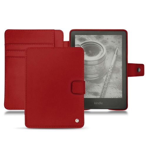  Amazon Kindle Paperwhite용 가죽 커버 및 쉘Rouge ( Nappa - Pantone #d50032 ) 