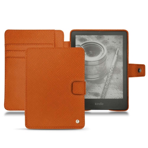 Estojo de couro para Amazon Kindle PaperwhiteOrange vibrant ( Pantone #e36b39 ) 