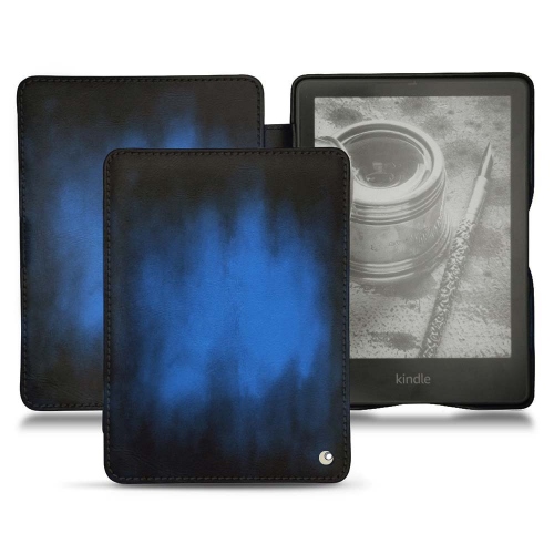 Funda de cuero para Amazon Kindle PaperwhiteBleu Patine