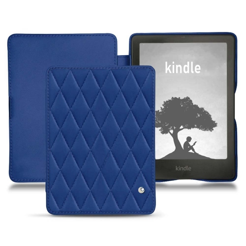 Individuelles Cover und Hülle für Amazon Kindle Signature EditionBleu océan - Couture ( Nappa - Pantone #15458a) 