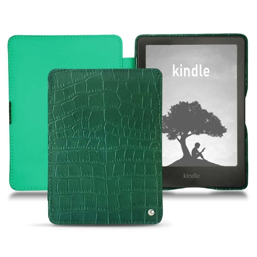 Capa e concha personalizadas para Amazon Kindle Signature EditionCrocodile pino ( Pantone #173F35 ) 