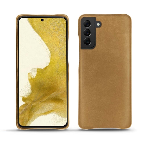 Coque en cuir élégante pour Samsung Galaxy S22Sable vintage ( Pantone #9b7340 ) 