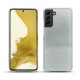 Coque cuir Samsung Galaxy S22 - Platinium ( Pantone 877C ) 