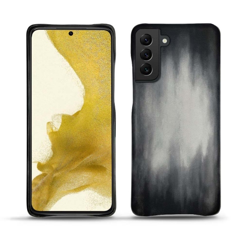 Elegante estojo de couro para Samsung Galaxy S22Gris Patine