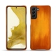 Coque cuir Samsung Galaxy S22 - Orange Patine