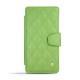 Sony Xperia Z3  leather case - Vert olive - Couture ( Nappa - Pantone 578U ) 