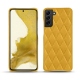 Lederschutzhülle Samsung Galaxy S22 - Jaune soulèu - Couture