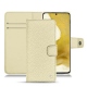Samsung Galaxy S22 leather case - Ivoire ( Sleek P C12 - White ) 