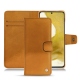 Samsung Galaxy S22 leather case - Or Maïa ( Pantone 871C ) 