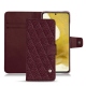 Capa em pele Samsung Galaxy S22 - Lie de vin - Couture ( Pantone 5115C ) 