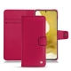 Samsung Galaxy S22 leather case - Rose fluo