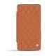 Custodia in pelle Sony Xperia Z3  - Marron - Couture ( Nappa - Pantone 1615C ) 