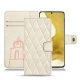 Samsung Galaxy S22 leather case - Blanc escumo - Couture