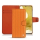 Samsung Galaxy S22 leather case - Abaca arancio