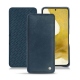Housse cuir Samsung Galaxy S22 - Jean vintage ( Roughtcut - Pantone 285U  ) 