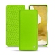 Samsung Galaxy S22 leather case - Vert fluo