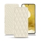Funda de piel Samsung Galaxy S22 - Blanc - Couture ( Bologna - White ) 