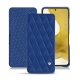 Funda de piel Samsung Galaxy S22 - Bleu océan - Couture ( Nappa - Pantone 293C ) 
