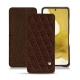 Samsung Galaxy S22 leather case - Châtaigne - Couture ( Pantone 476C ) 