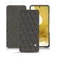 Samsung Galaxy S22 leather case - Anthracite - Couture ( Pantone 424C ) 