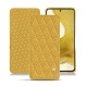 Housse cuir Samsung Galaxy S22 - Mimosa - Couture ( Pantone 141C ) 