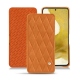 Housse cuir Samsung Galaxy S22 - Mandarine vintage - Couture