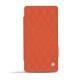 Sony Xperia Z3  leather case - Papaye - Couture ( Pantone 180C ) 