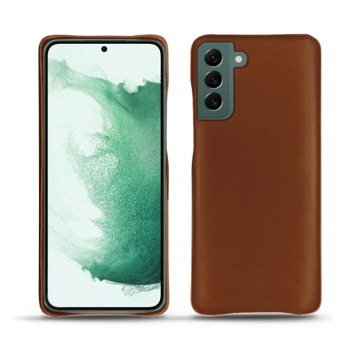 Coque de qualité supérieure en cuir pour Samsung Galaxy S22+Marron ( Nappa - Pantone #8B4720 ) 