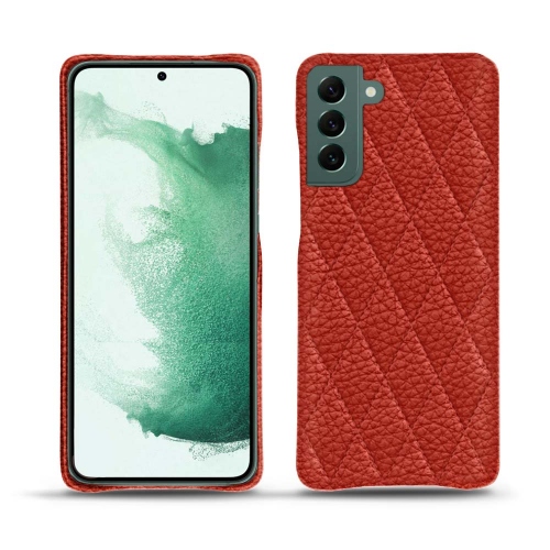 High quality leather case for Samsung Galaxy S22+Papaye - Couture ( Pantone #b54317 ) 