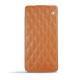 Funda de piel Sony Xperia Z3 Compact  - Marron - Couture ( Nappa - Pantone 1615C ) 