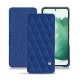 Funda de piel Samsung Galaxy S22+ - Bleu océan - Couture ( Nappa - Pantone 293C ) 