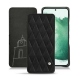 Samsung Galaxy S22+ leather case - Negre poudro - Couture