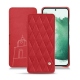 Samsung Galaxy S22+ leather case - Rouge troupelenc - Couture