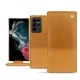 Housse cuir Samsung Galaxy S22 Ultra - Or Maïa ( Pantone 871C ) 