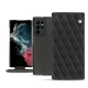Samsung Galaxy S22 Ultra leather case - Noir - Couture ( Nappa - Black ) 