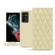 가죽 커버 Samsung Galaxy S22 Ultra - Beige - Couture ( Nappa - Pantone 7502C ) 