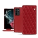Samsung Galaxy S22 Ultra leather case - Rouge - Couture ( Nappa - Pantone 199C ) 